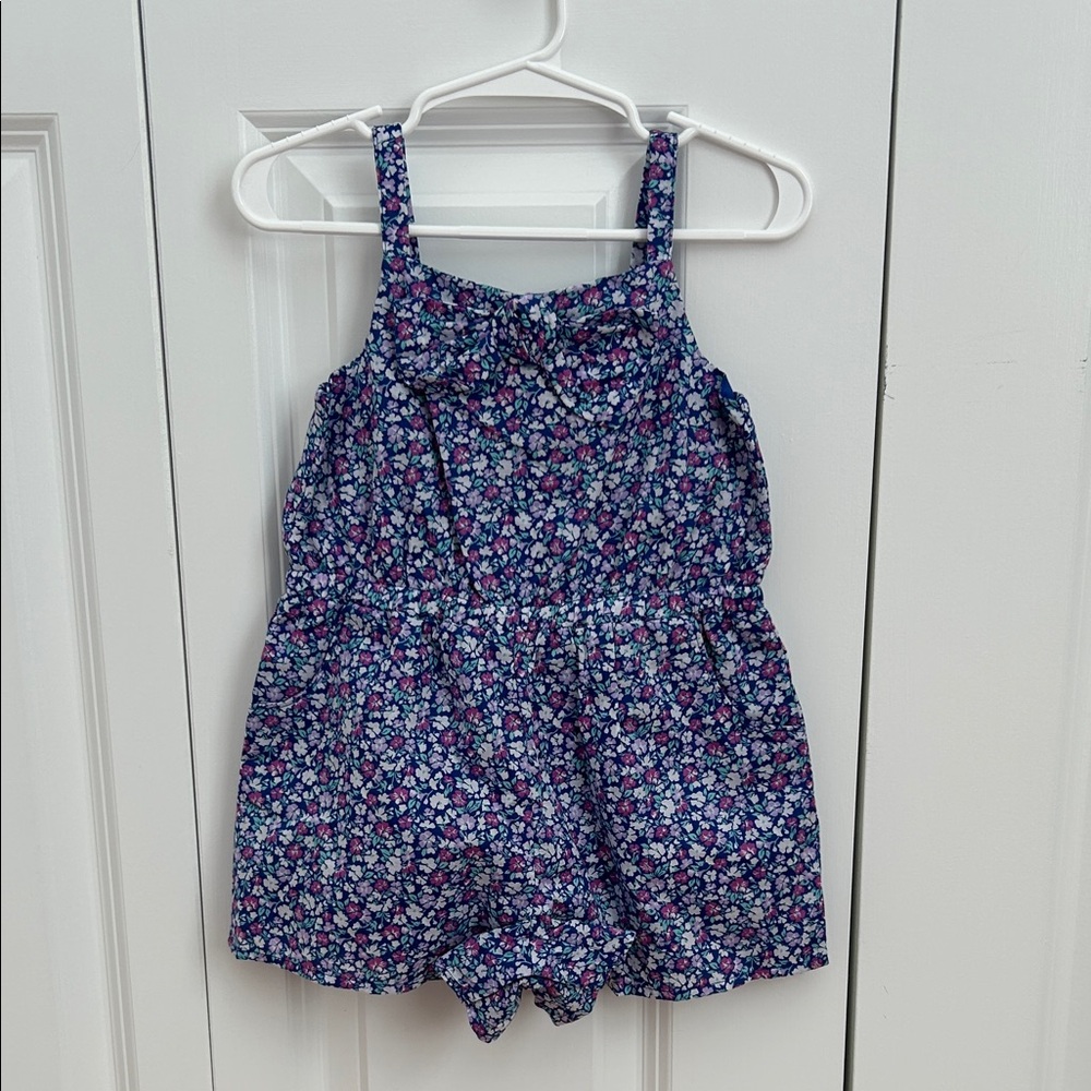 NWT Janie & Jack Floral Blue Baby Romper